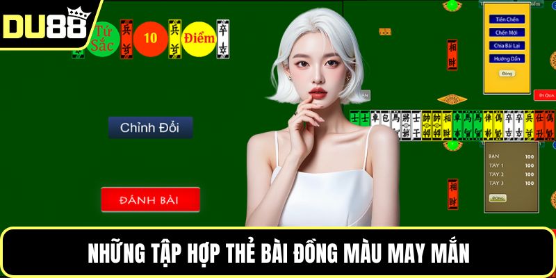 Những tập hợp thẻ bài đồng màu may mắn